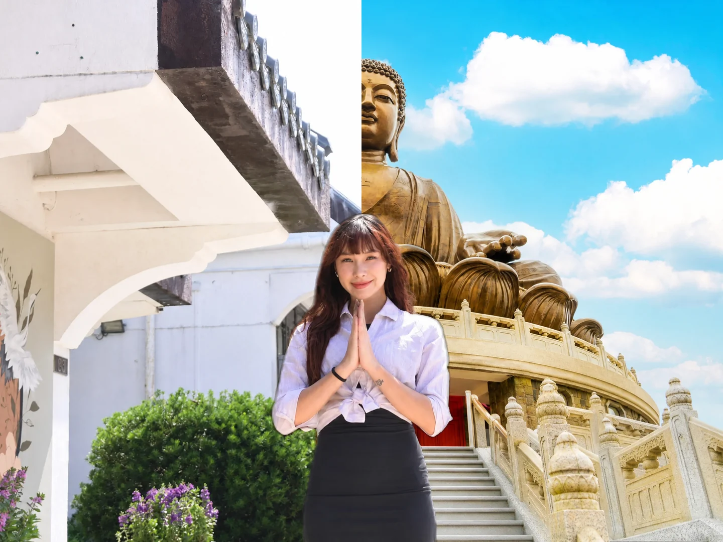 Ngong Ping 360 raw photos enhanced with AI Chromakey